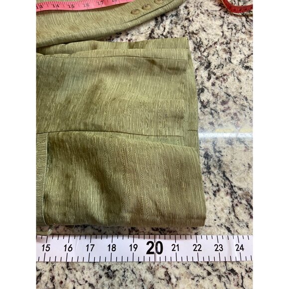 Vera Cristina Womens Silk Linen Blazer Jacket L Green Corpcore Preppy Minimalist - Picture 6 of 7